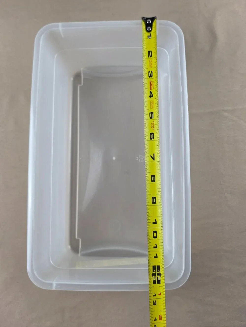 Vtg Plastic Container Storage Shoe Box Size Tucker Brand Pinkish Red Snap On Lid